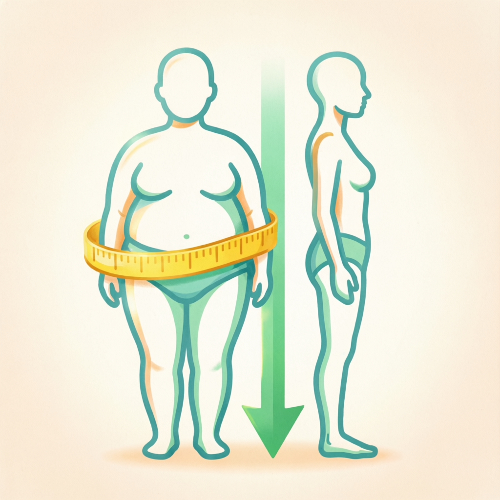 Weight loss surgery illustration