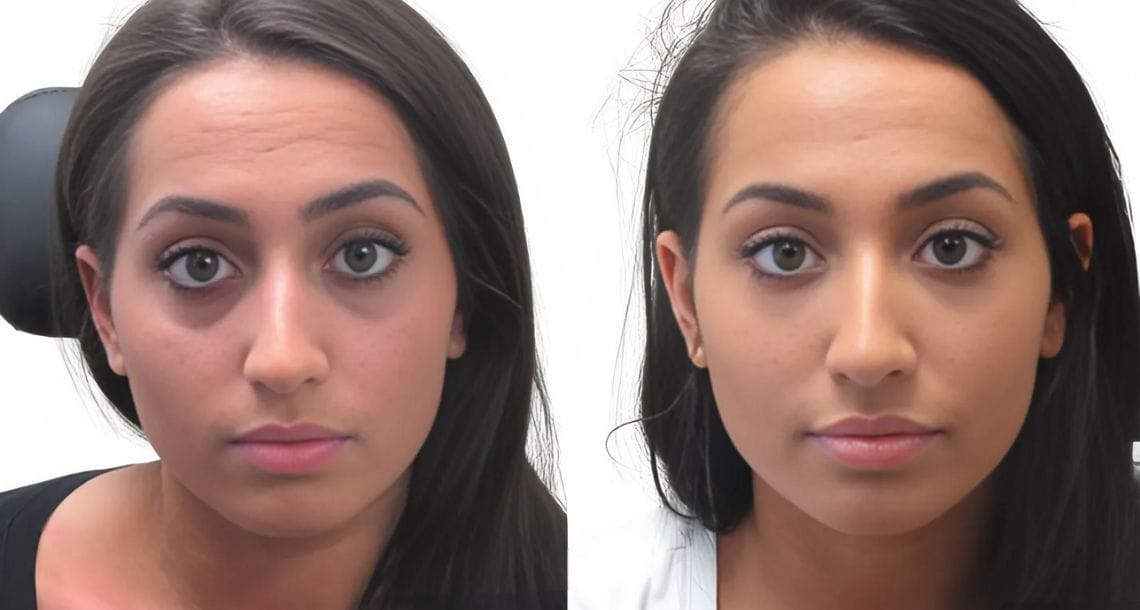 Blepharoplasty before and after example for a Turkey provider comparison