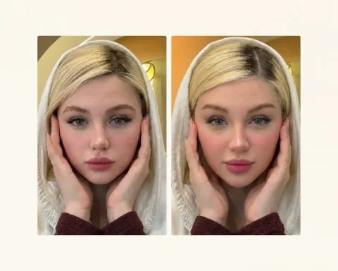 Provider-published aesthetic comparison, published example 3 from Lemon Clinic, Tehran