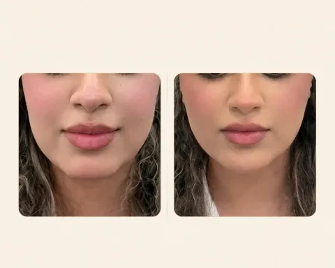 Provider-published aesthetic comparison, published example 4 from Lemon Clinic, Tehran