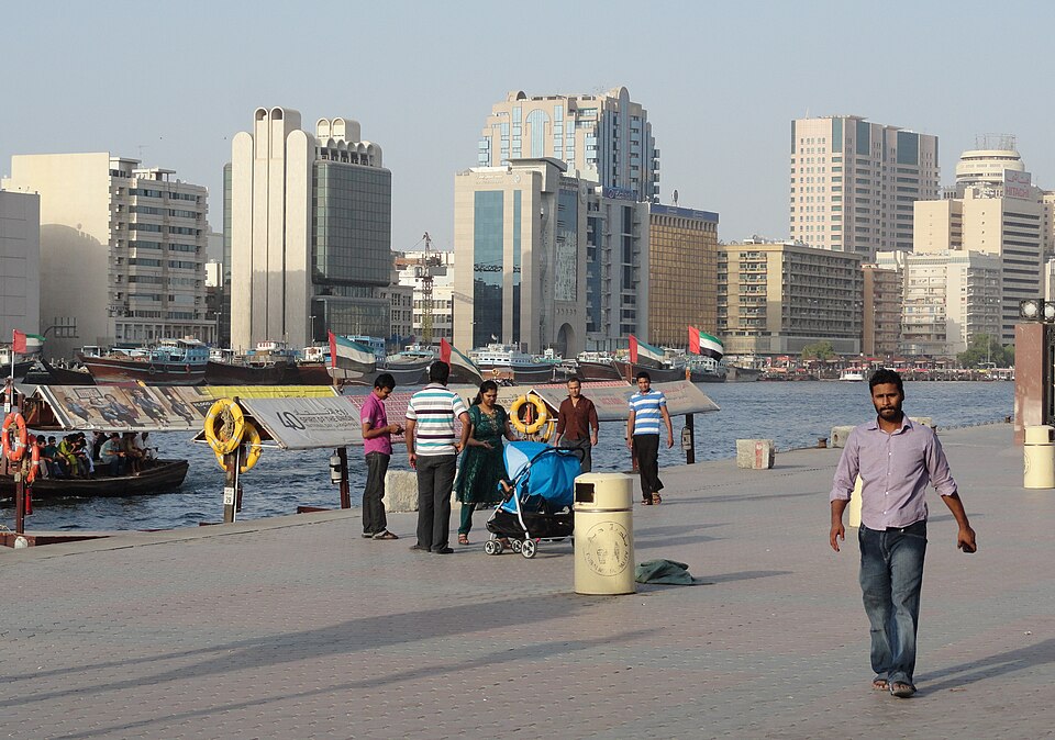 Dubai Creek waterfront and the Deira skyline