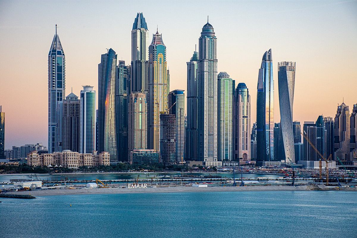Dubai Marina high-rise waterfront skyline