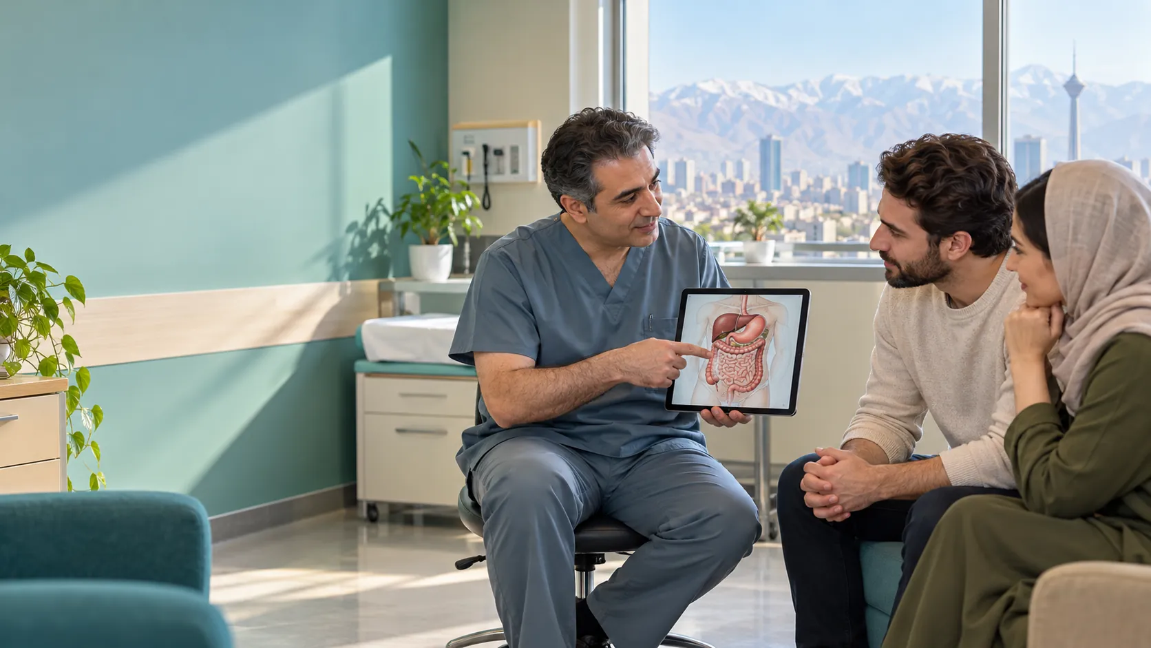 Illustrative consultation about general surgery in Iran