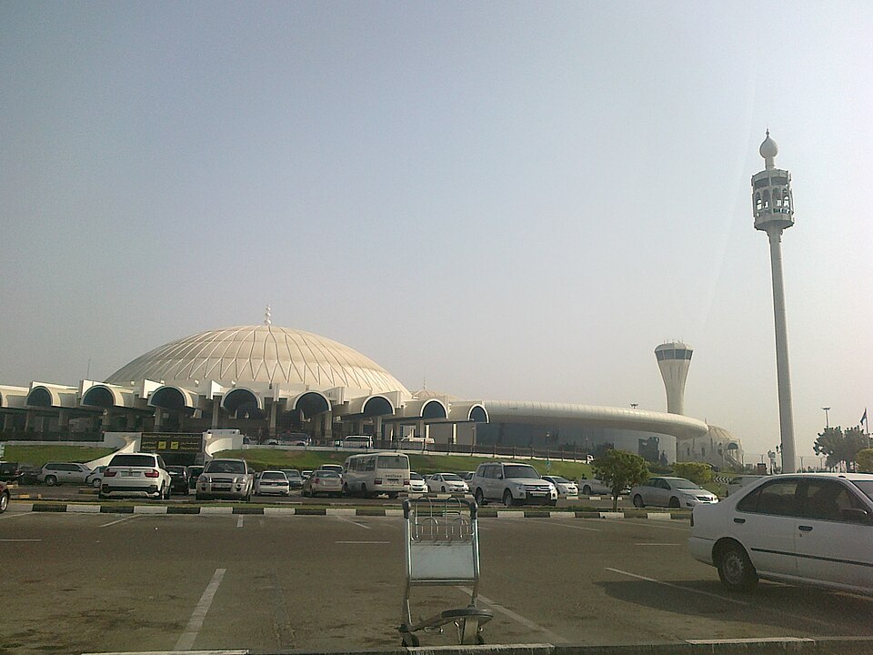 Exterior of the passenger terminal at Sharjah International Airport